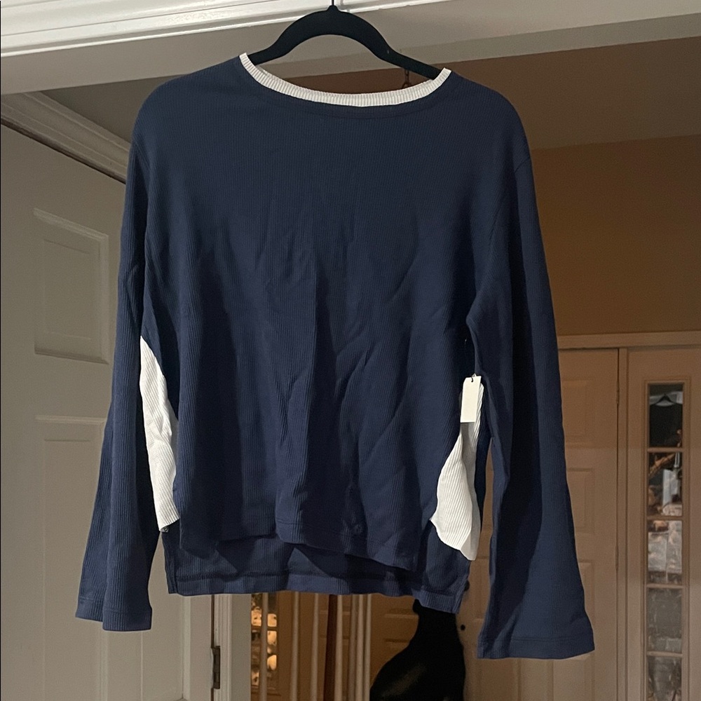 Pete collection Navy Blue Long Sleeve thermal Top